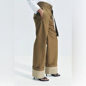 Zara Brown Wide Leg Pants